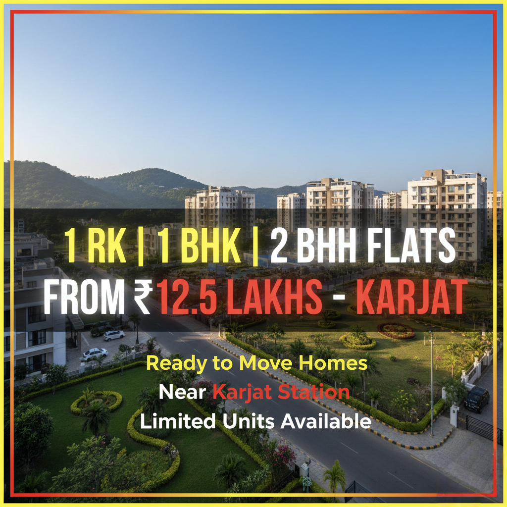 1 RK, 1 BHK & 2 BHK Flats Starting From ₹12.5 Lakhs in Karjat